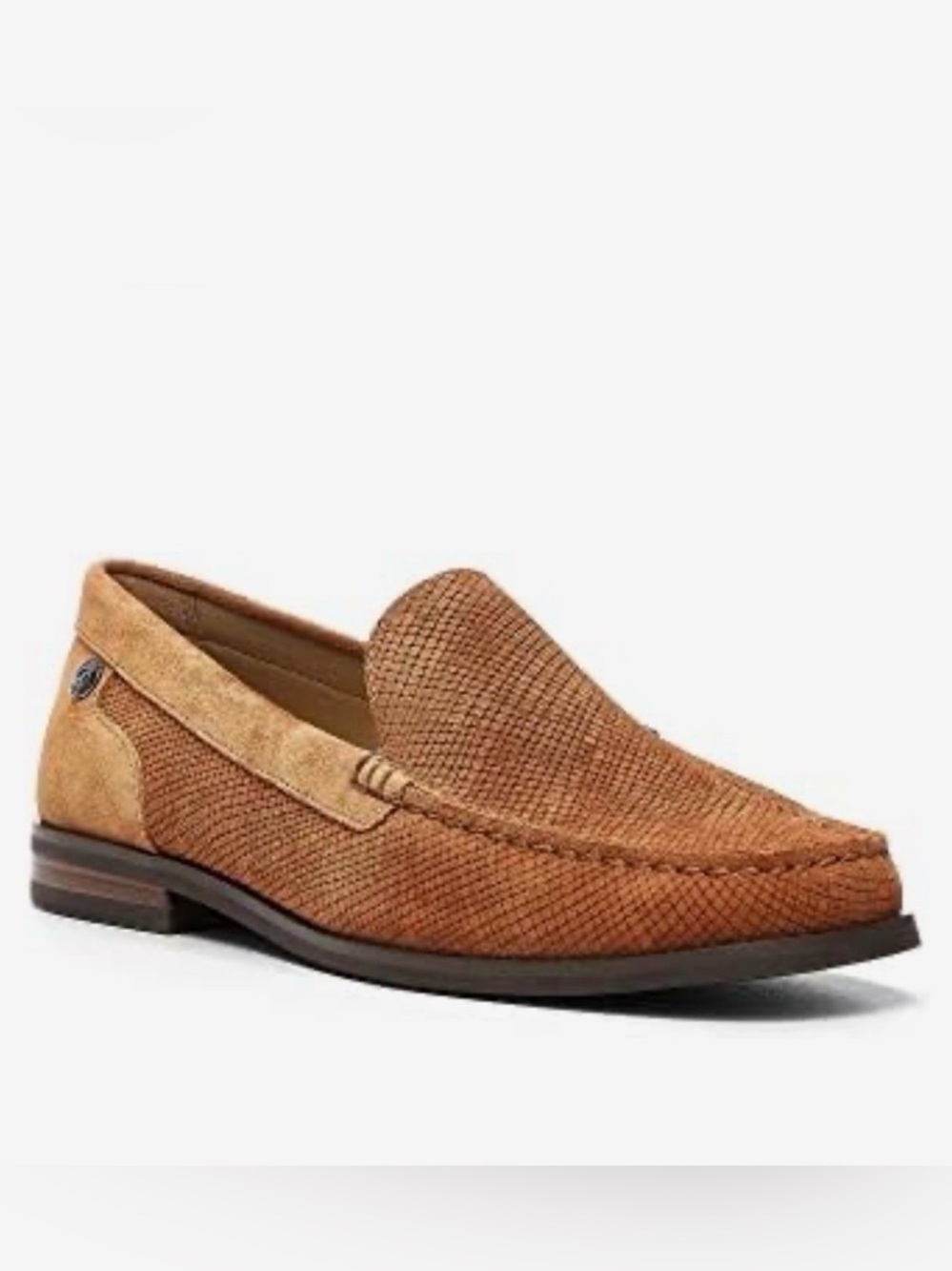 S91 NYDJ Suede Loafer Square Toe Faux Leather Pebbled womens Loafer NWT
